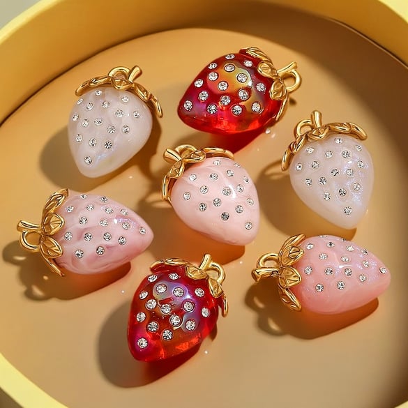 1 Piece DIY Cherry Stainless Steel Women's Pendants