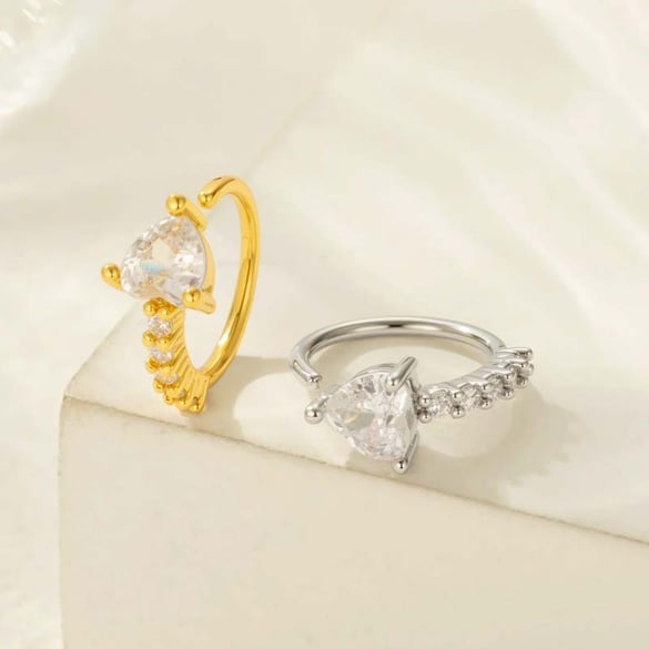 1 Piece Copper Gold Color Zircon  Nose Stud