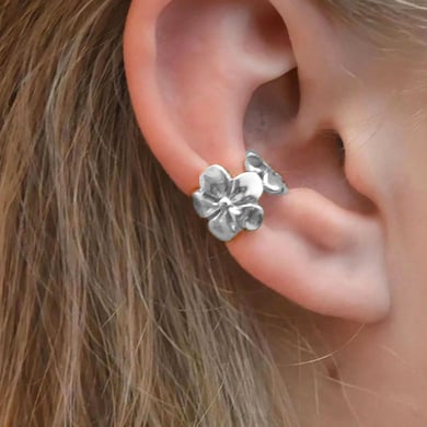 1 Piece  Simple Flower Stainless Steel  Gold Color  Women's Ear Cuffs h5 Picture6