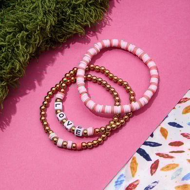 1 bracelet de perles pour femme en argile polymère et acier inoxydable h5 Image5