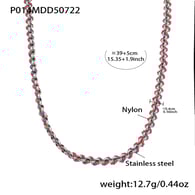 P014-Catena avvolta color acciaio 41+5cm Immagine22