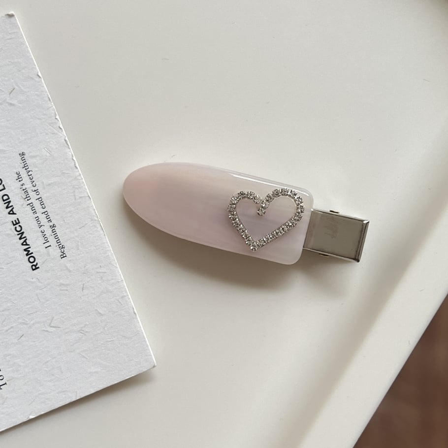 1 paar Simple Series elegante hartvormige acetaat haarspeldjes voor dames 