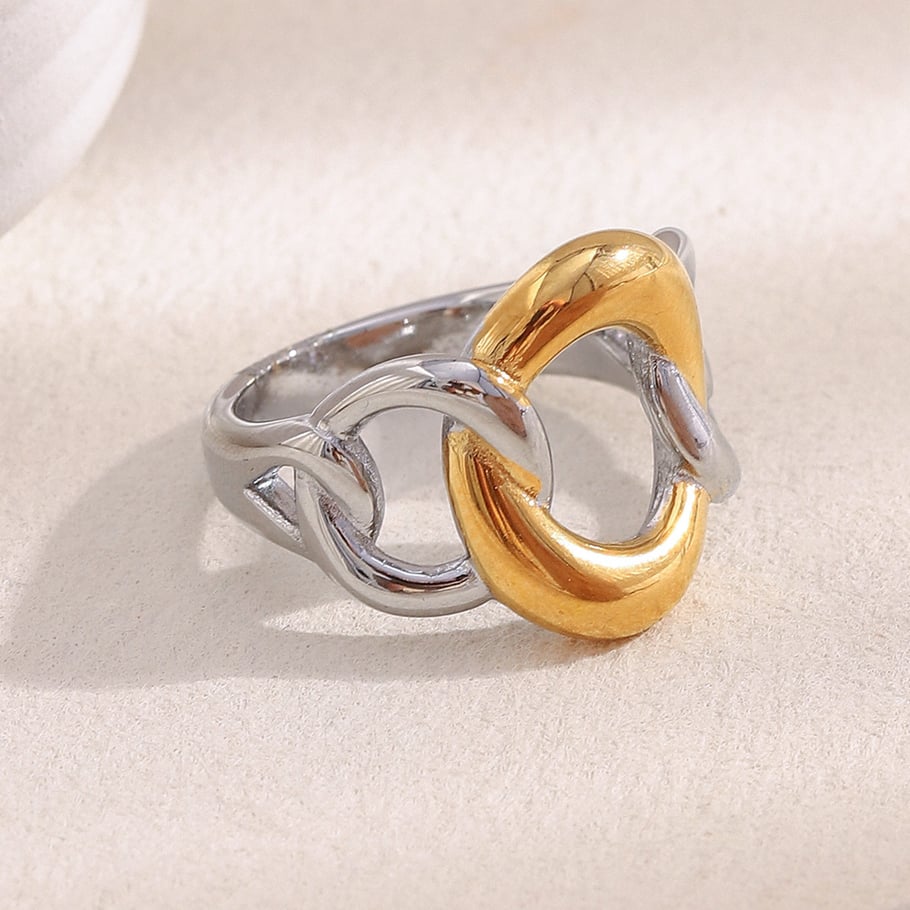 1 Piece Simple Series Casual Mixed Color Stainless Steel Statement Rings Picture2