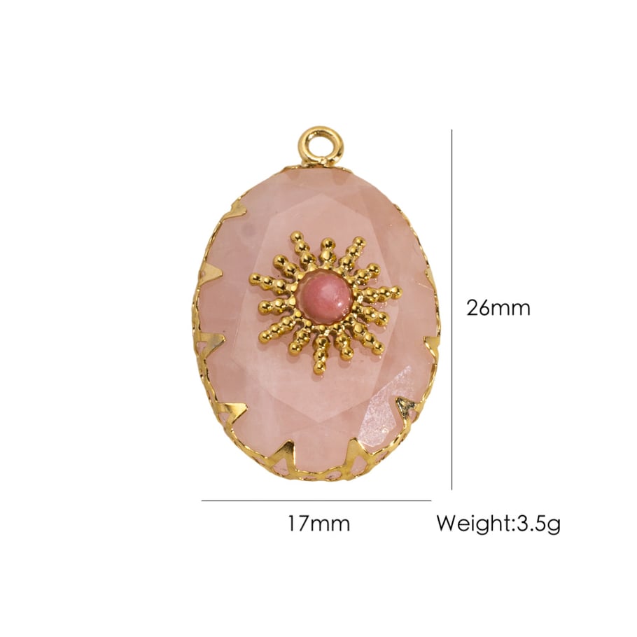 1 Piece Romantic  Elegant Irregular Shape Sun Natural Stones Women's Pendants 