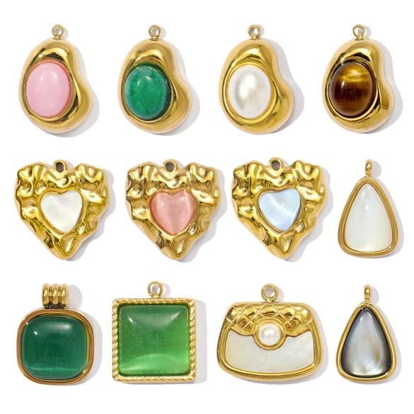 1 Piece Retro Droplet Natural Stones Women's Pendants