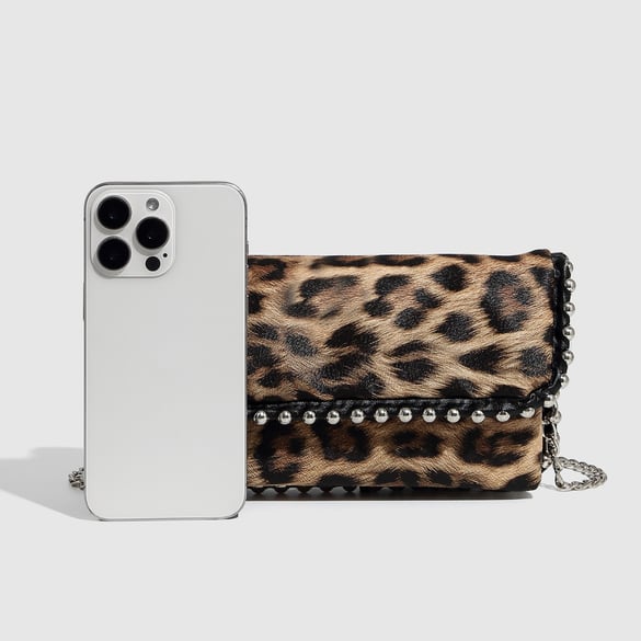 1 Piece Classic Series Casual Leopard Print PU Women's Crossbody Bags