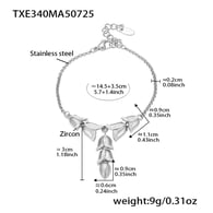 TXE340-Steel Bell Bracelet 14.5+3.5cm Picture4