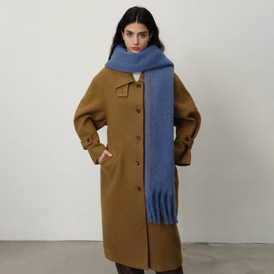 1 Stück einfache einfarbige Polyester-Winterschals für Damen h5 Bild2
