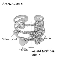 A757-Steel Bee Ring/No.7 Picture5