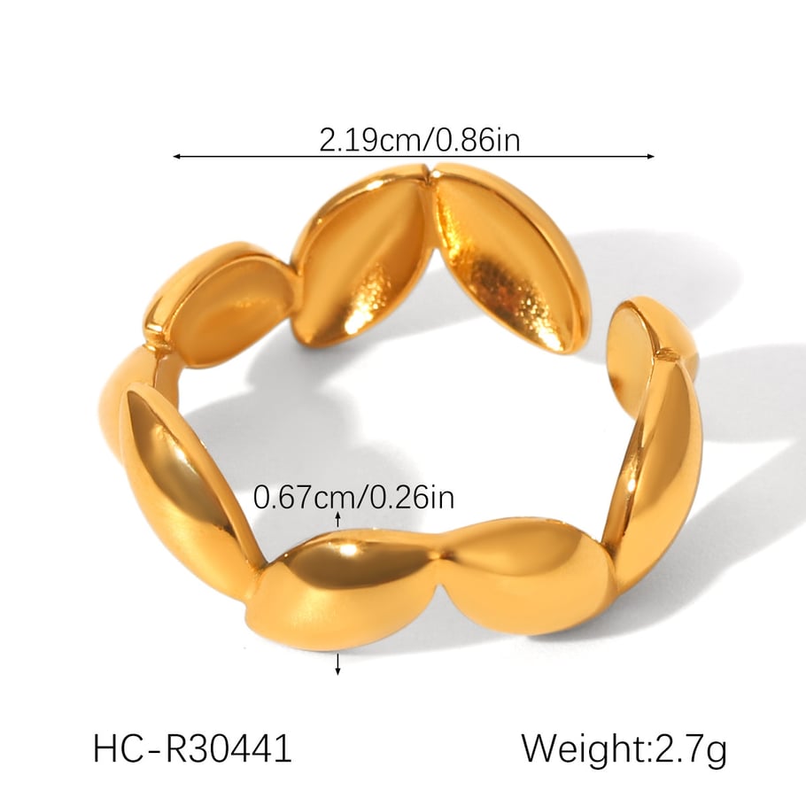 1 Pair Simple Series Daily Solid Color Stainless Steel  Statement Rings Picture2