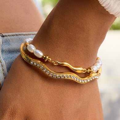 1 stuk delicate kersen roestvrijstalen goudkleurige damesarmbanden h5 Afbeelding2