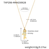 TXP298-4 Blue Fish Pendant Necklace 42+5cm Picture9