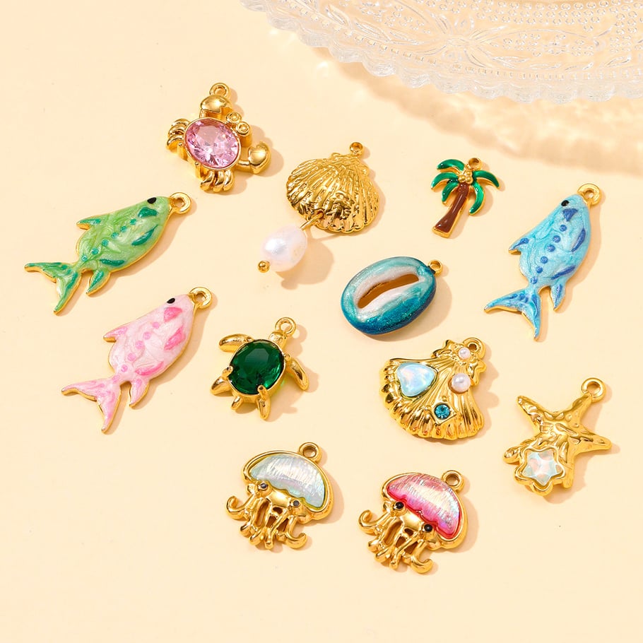 1 Piece Oceanic Series Stainless Steel Women's Pendants Picture4