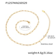 P1257-Gold necklace 42+5cm 