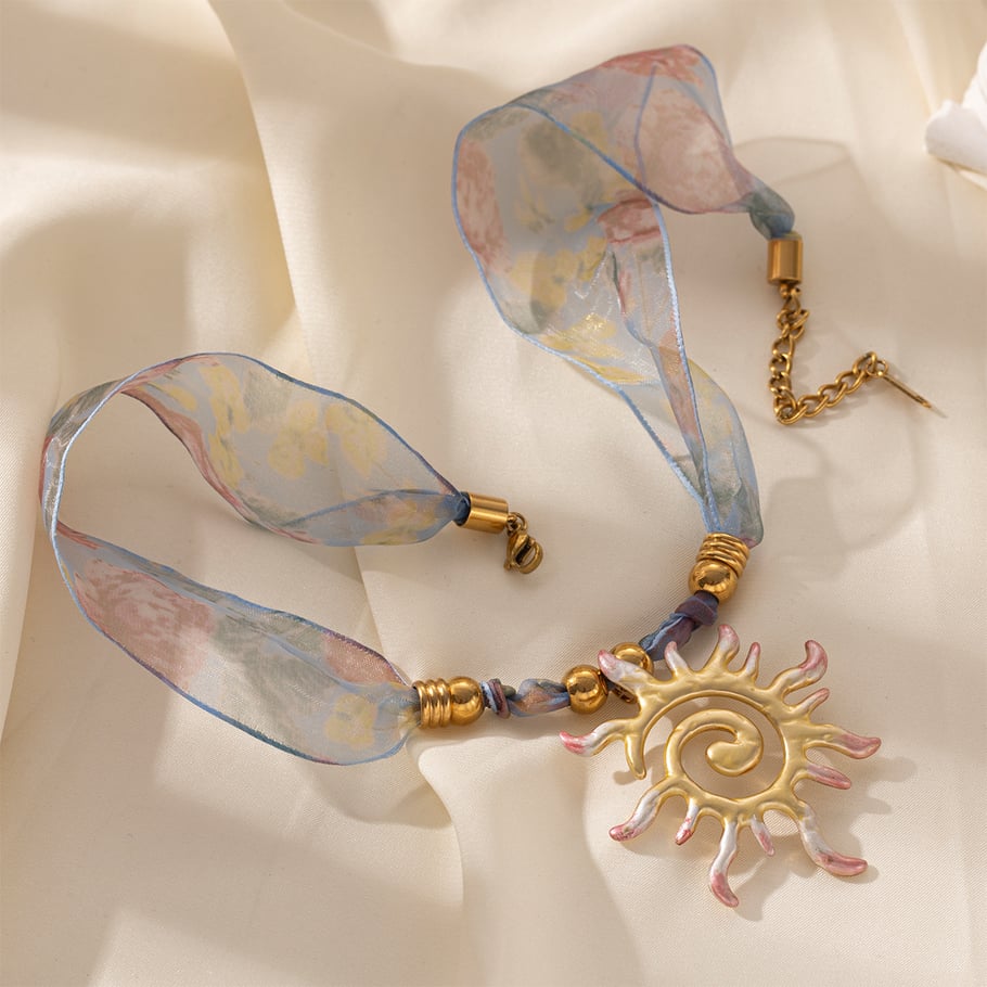 Collier pendentif coquillage romantique en acier inoxydable, 1 pièce Image4