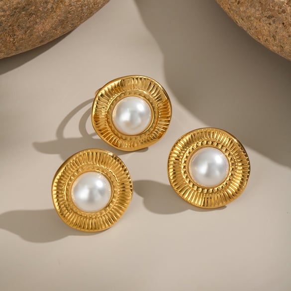 1 paire de boucles d&#39;oreilles à tige élégantes en acier inoxydable pour femme, série romantique 2