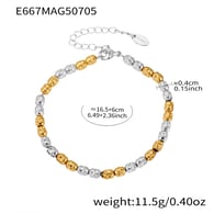 E667-Altın Oval Bileklik 16,5+6cm Resim10