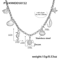P1249 - Collana multiaccessori fai da te in acciaio 41+5 cm Immagine16