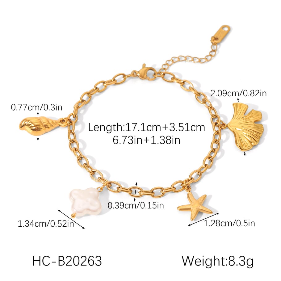 1 Paar einfache Blumen-Charm-Armbänder aus Edelstahl für Damen Bild2