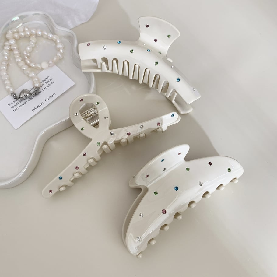 1 paar Simple Series Daily geometrische acetaat haarklemmen voor dames Afbeelding2