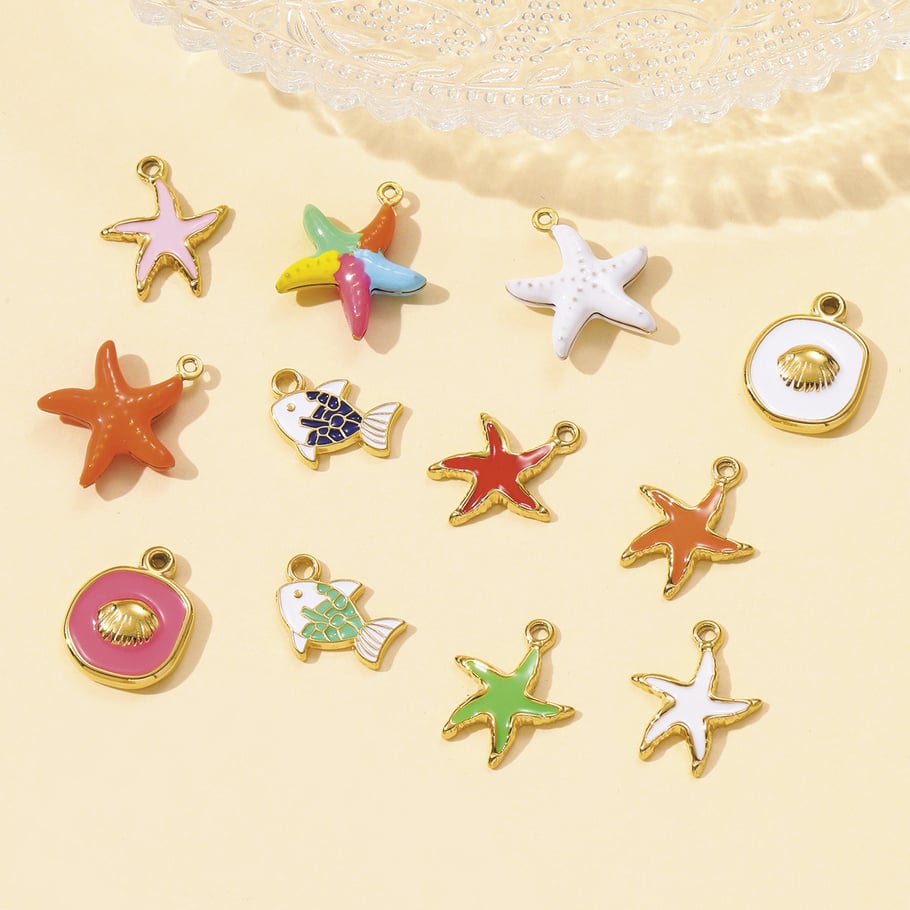 1 colgante de acero inoxidable con forma de estrella de mar para mujer Imagen4