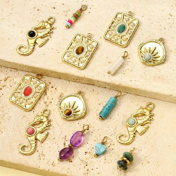 1 Piece Daily Rectangle Natural Stones Women's Pendants