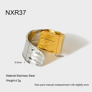 1 stuk gemengde kleur roestvrijstalen ring h5 