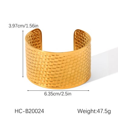 1 Pair Daily Turtle Stainless Steel Gold Color Women's Cuff Bracelets h5 Picture2