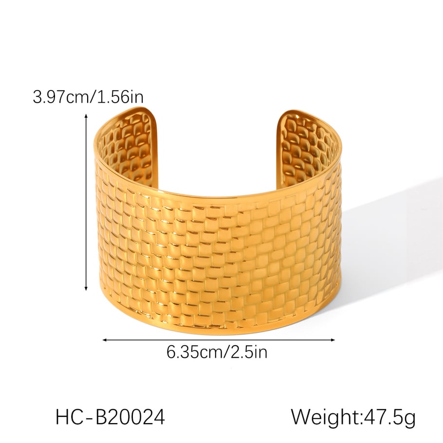 1 Pair Daily Turtle Stainless Steel Gold Color Women's Cuff Bracelets Picture2