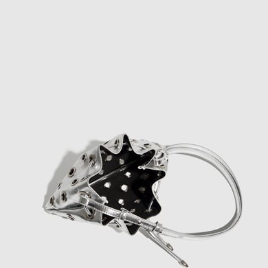 Bolso de hombro de PU con remaches clásicos de serie lujosa para mujer, 1 pieza h5 Imagen5