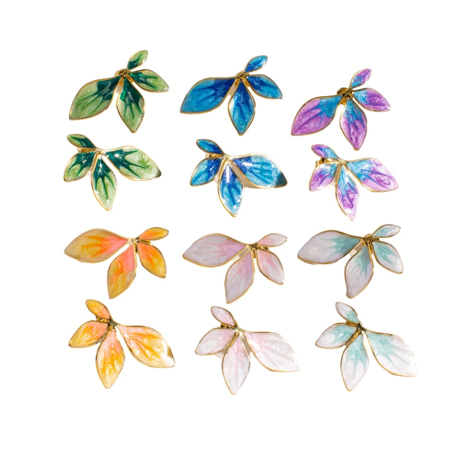 1 Pair Romantic Series Sweet Flower Stainless Steel Women's Stud Earrings Picture5