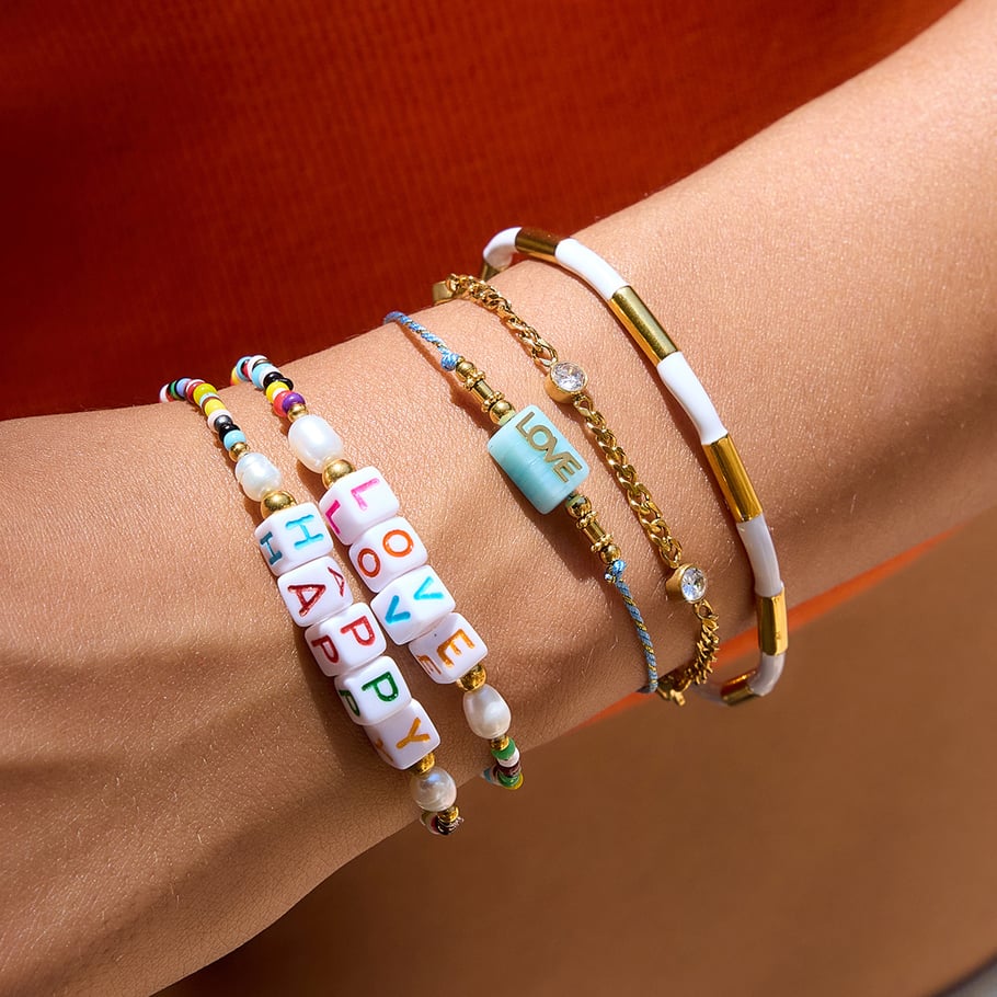 1 Piece Letter Colorful Beads Resin Women's Beaded Bracelets Picture4