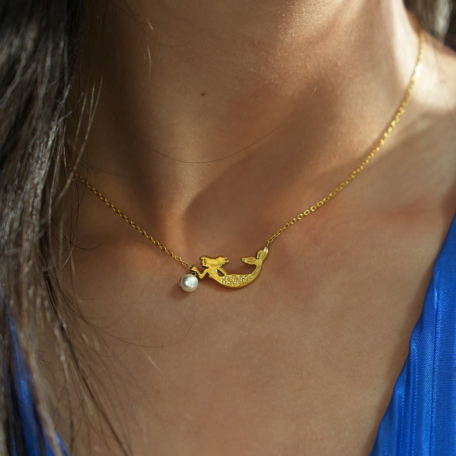 1 Piece Simple Fish Stainless Steel  Women's Pendant Necklaces Picture3