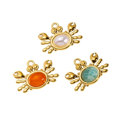 Ocean Series Cute Crab Stainless Steel DIY Pendant h5 Picture5