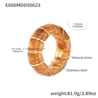 E660-Khaki elastic bracelet 20cm Picture10