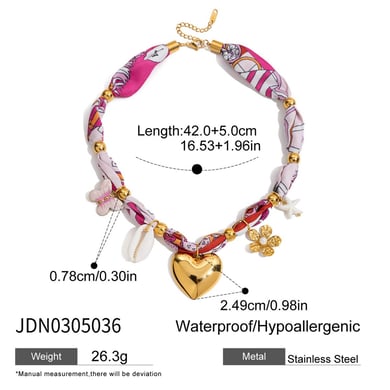 1 Piece Tropical Style Stainless Steel Gold Color Women's Pendant Necklaces h5 Picture2