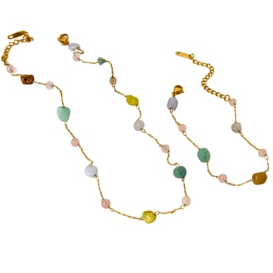 Set di gioielli in acciaio inossidabile con catena di forma irregolare da 1 pezzo h5 Immagine5