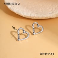 NMSE-K356-2 Steel color earrings Picture2