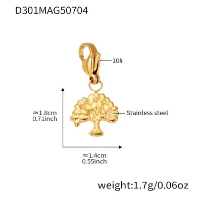 1 Piece Simple Heart Stainless Steel Gold Color Women's Charm Bracelets h5 