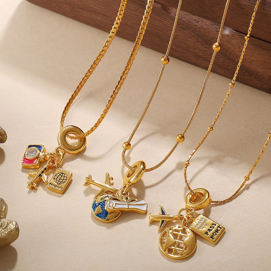 1 Piece Stainless Steel Gold Color DIY Pendant Necklace h5Picture3