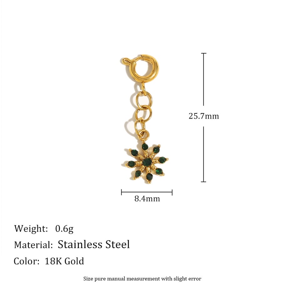 1 Piece Heart Stainless Steel Gold Color Pendant 