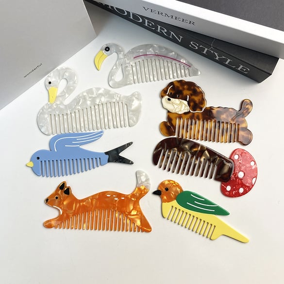 1 Piece Animals Cellulose Acetate Sheet Women's Combs 2