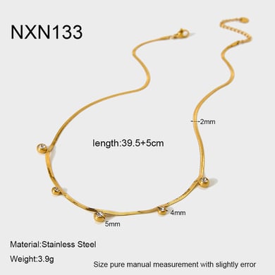1 Piece Simple Daily Chain Circle Stainless Steel Women’s Pendant Necklaces h5 