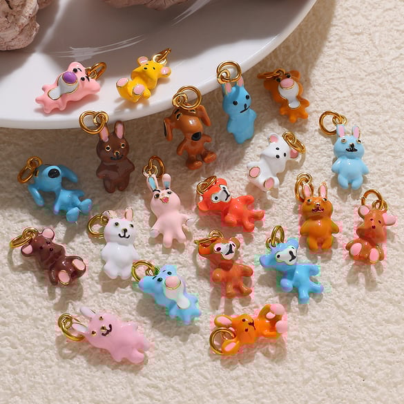 1 Piece Cute Animal Stainless Steel  DIY Pendant