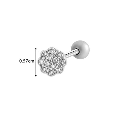 1 pieza elegante de aretes de concha de cobre, color dorado y circonita para mujer h5 Imagen2
