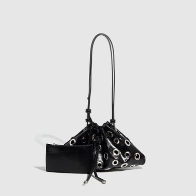 Bolso de hombro de PU con remaches clásicos de serie lujosa para mujer, 1 pieza h5 Imagen2
