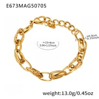 E673-Altın Bileklik 15+4cm Resim8