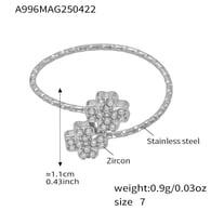 A996-Steel 5A Zirconia Ring/No.7 Picture6