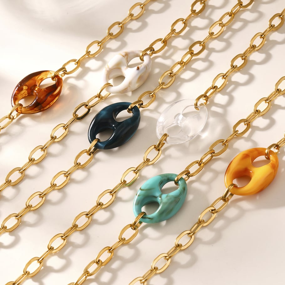 1 Piece Chic Irregular Shape Stainless Steel Gold Color Women's Pendant Necklaces Picture7