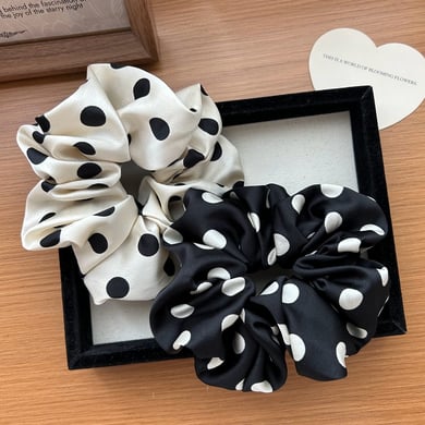 1 Paiece Simple Series Elegante Polka Dots Stoffen Scrunchies voor Dames h5 Afbeelding2